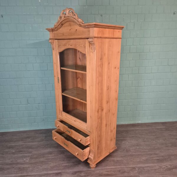 Vitrine Geschirrschrank Gründerzeit 1880 Kiefer – Bild 11