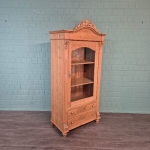 Vitrine Geschirrschrank Gründerzeit 1880 Kiefer