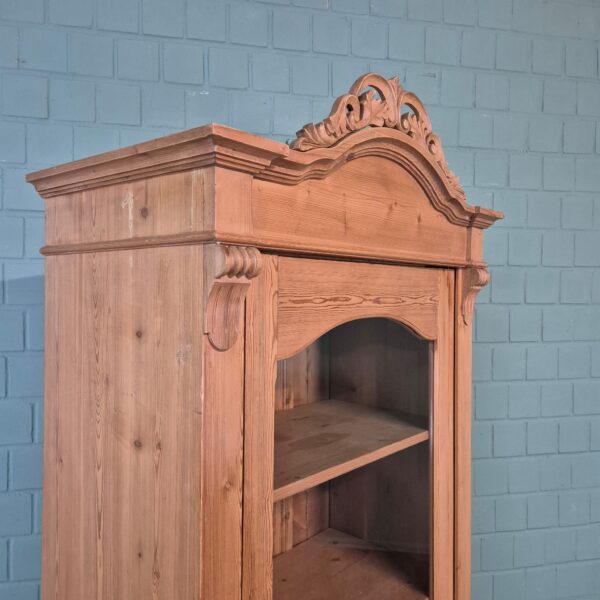 Vitrine Geschirrschrank Gründerzeit 1880 Kiefer – Bild 5