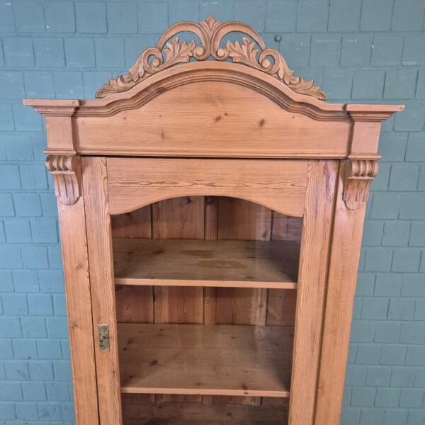 Vitrine Geschirrschrank Gründerzeit 1880 Kiefer – Bild 7