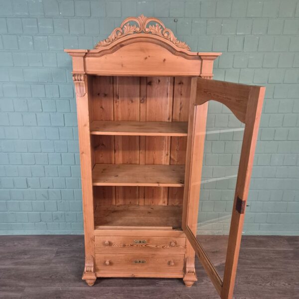 Vitrine Geschirrschrank Gründerzeit 1880 Kiefer – Bild 9