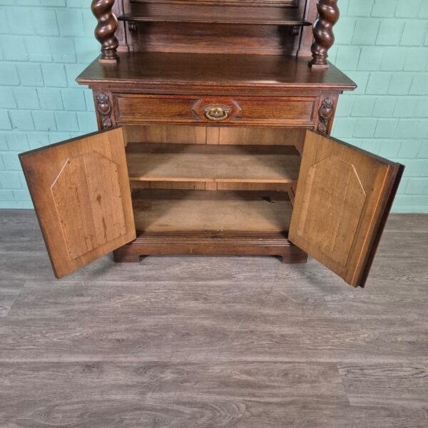 Kredenz Buffetschrank Neubarock 1920 Eiche – Bild 15