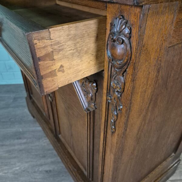 Kredenz Buffetschrank Neubarock 1920 Eiche – Bild 14