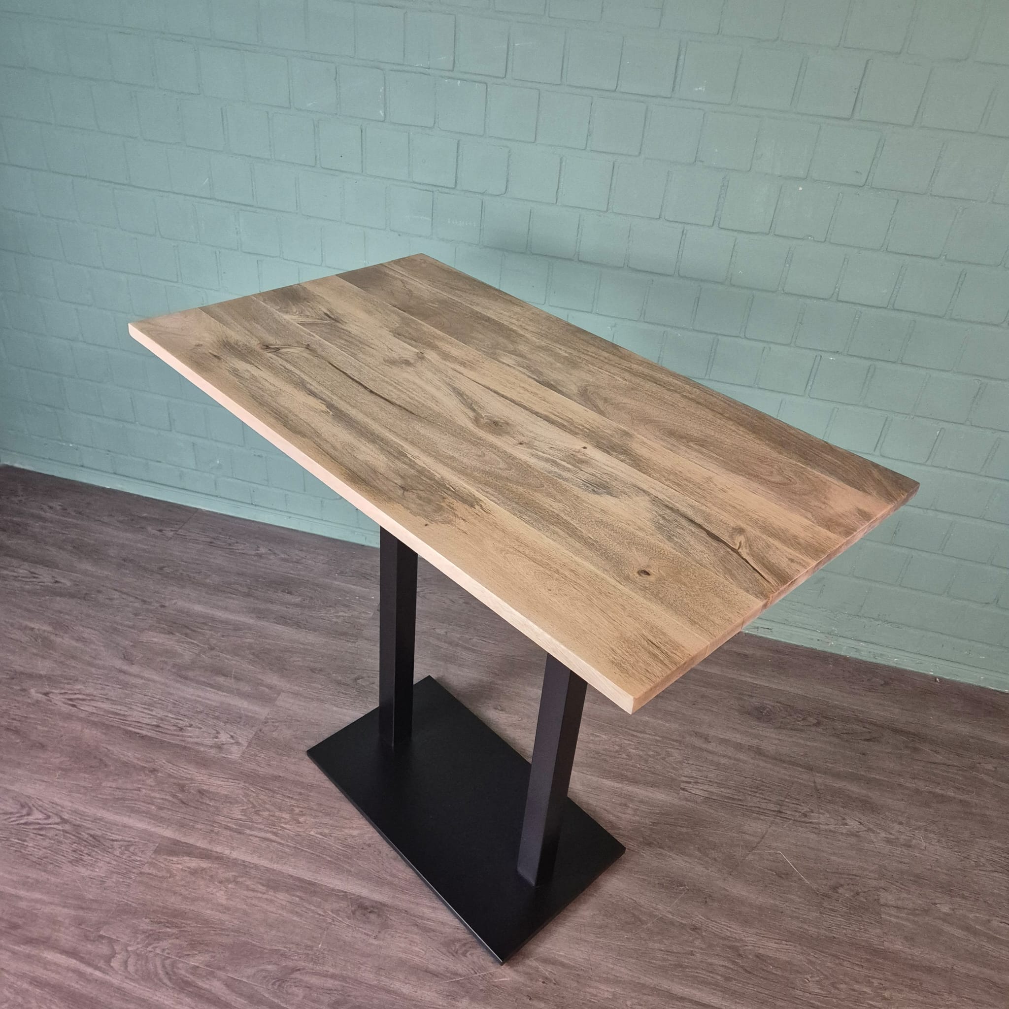 Stehtisch Bartisch Mangoholz Stahl 1,20 m  x 0,70 m – Bild 5