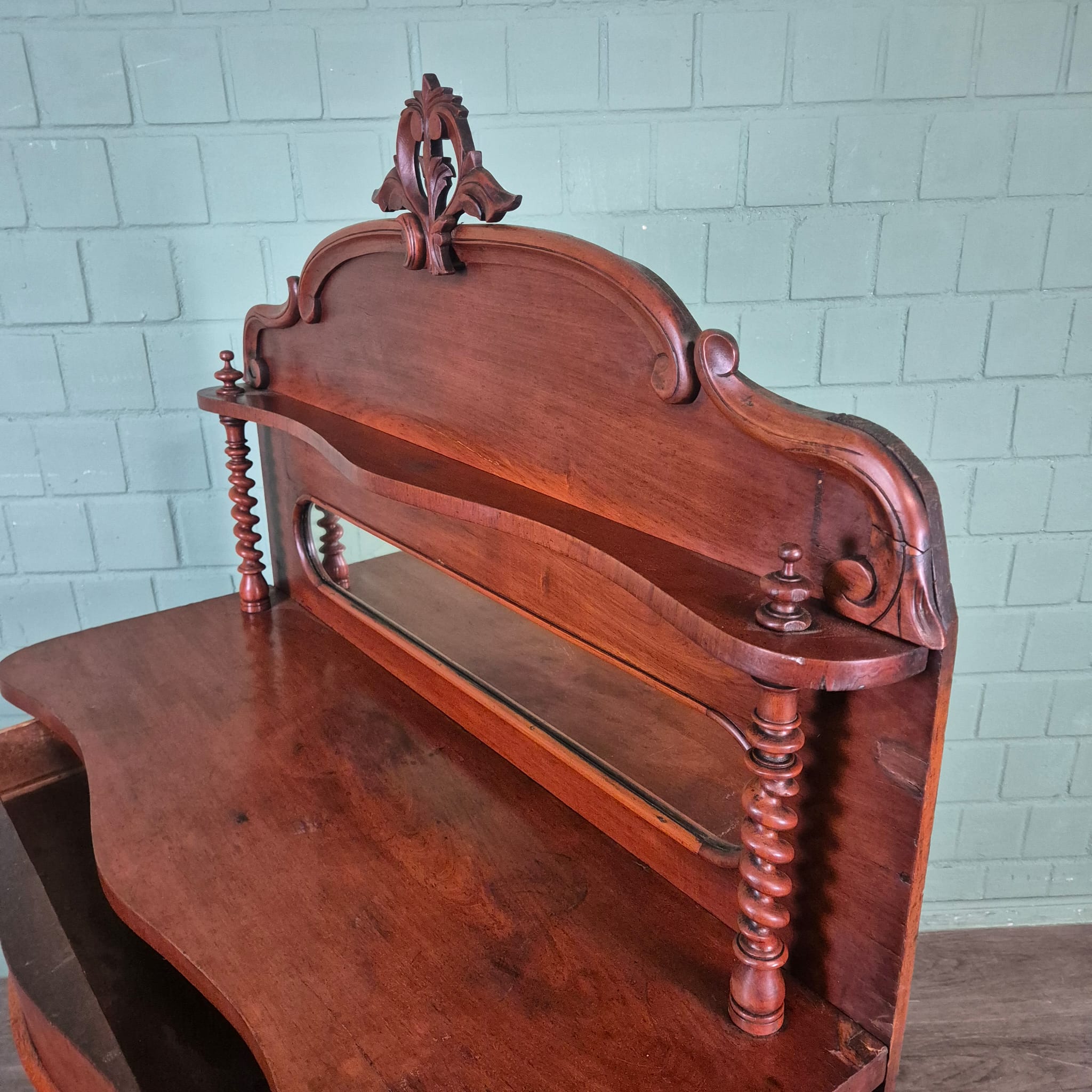 Buffetschrank Schminktisch Art-Deco 1930 Mahagoni – Bild 5