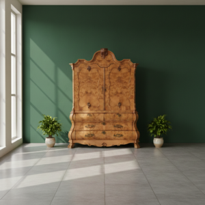 Schrank Kabinettschrank Barock 1800 Nussbaum