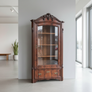 Vitrine Geschirrschrank Biedermeier 1860 Mahagoni