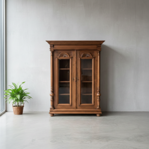 Vitrine Geschirrschrank Gründerzeit 1880 Eiche
