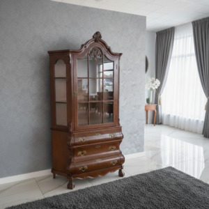 Vitrine Schrank Neubarock Nussbaum 1,10 m