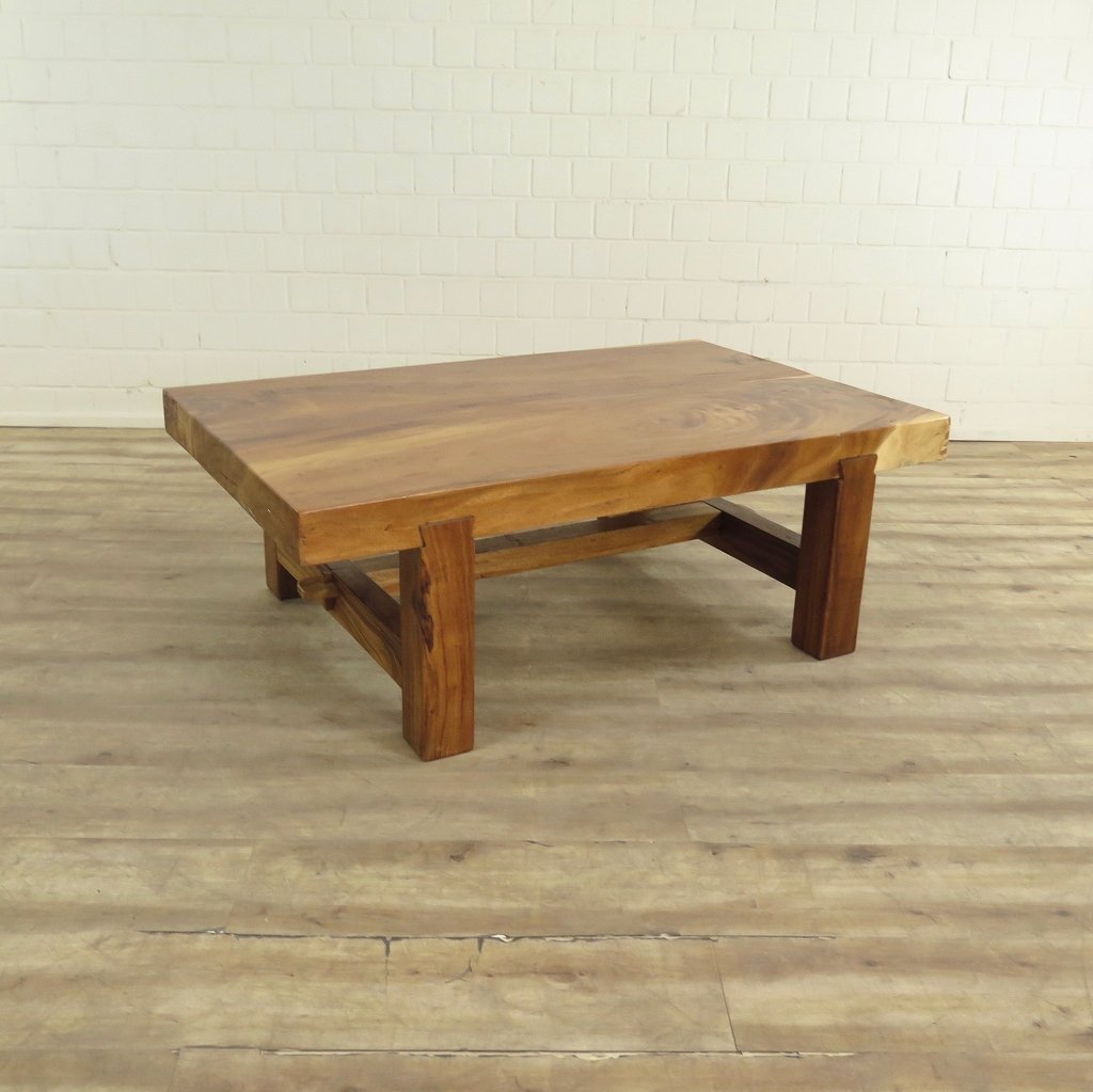 Couchtisch Teakholz Baumstamm 1,40 m x 0,90 m – Bild 7