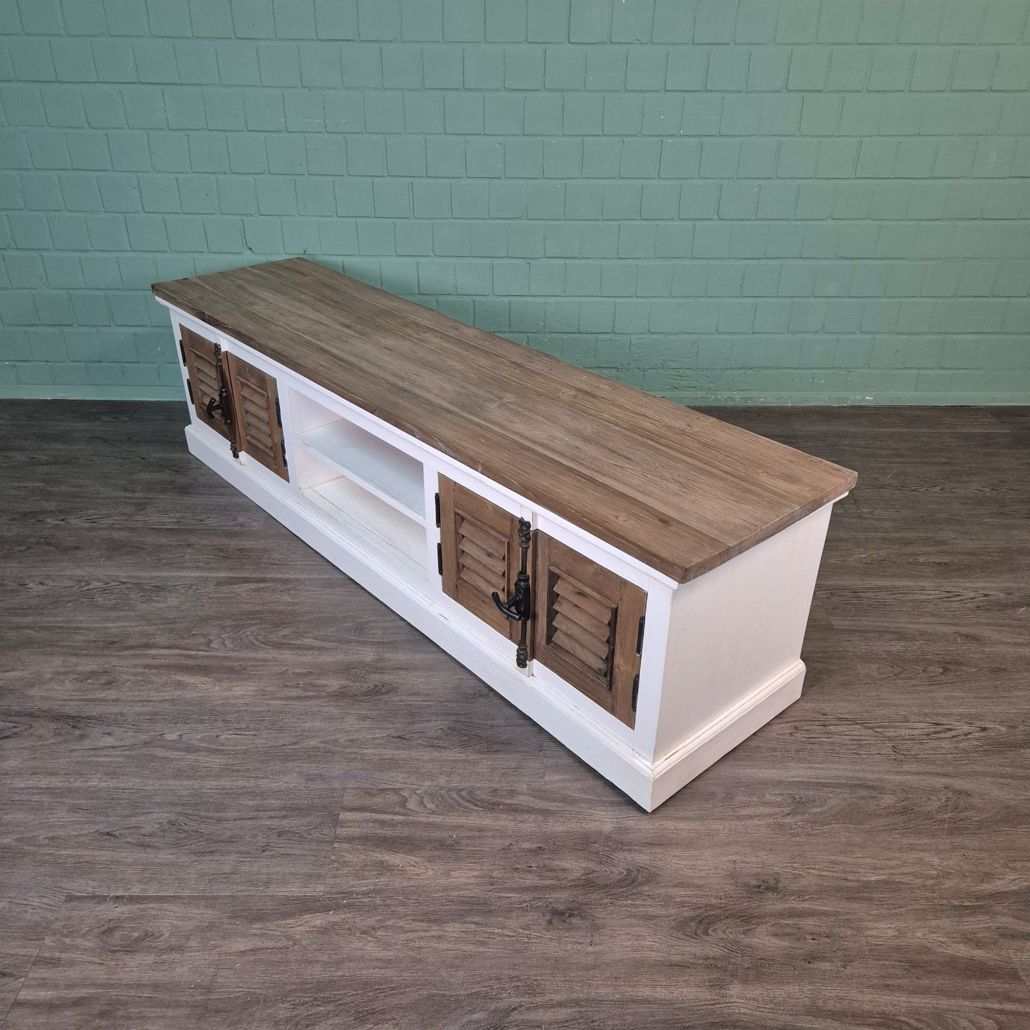 Lowboard TV-Möbel Louvre Teakholz 2,01 m – Bild 3