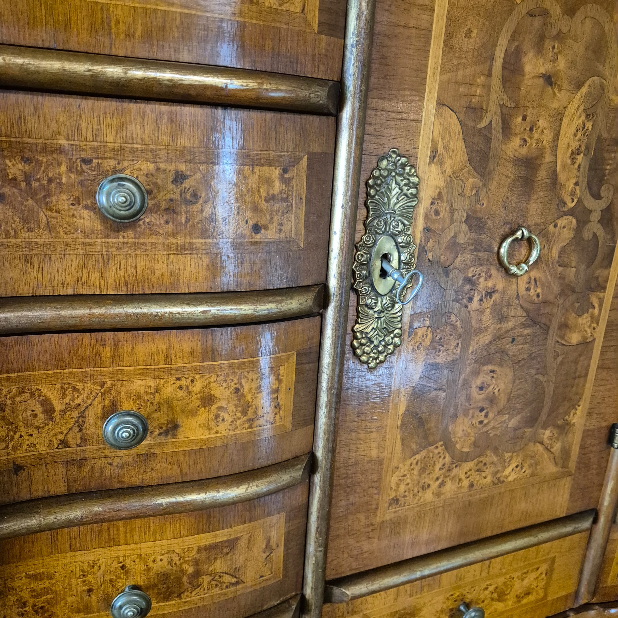 Tabernakel Sekretär Tabernakelsekretär Neubarock Nussbaum – Bild 11