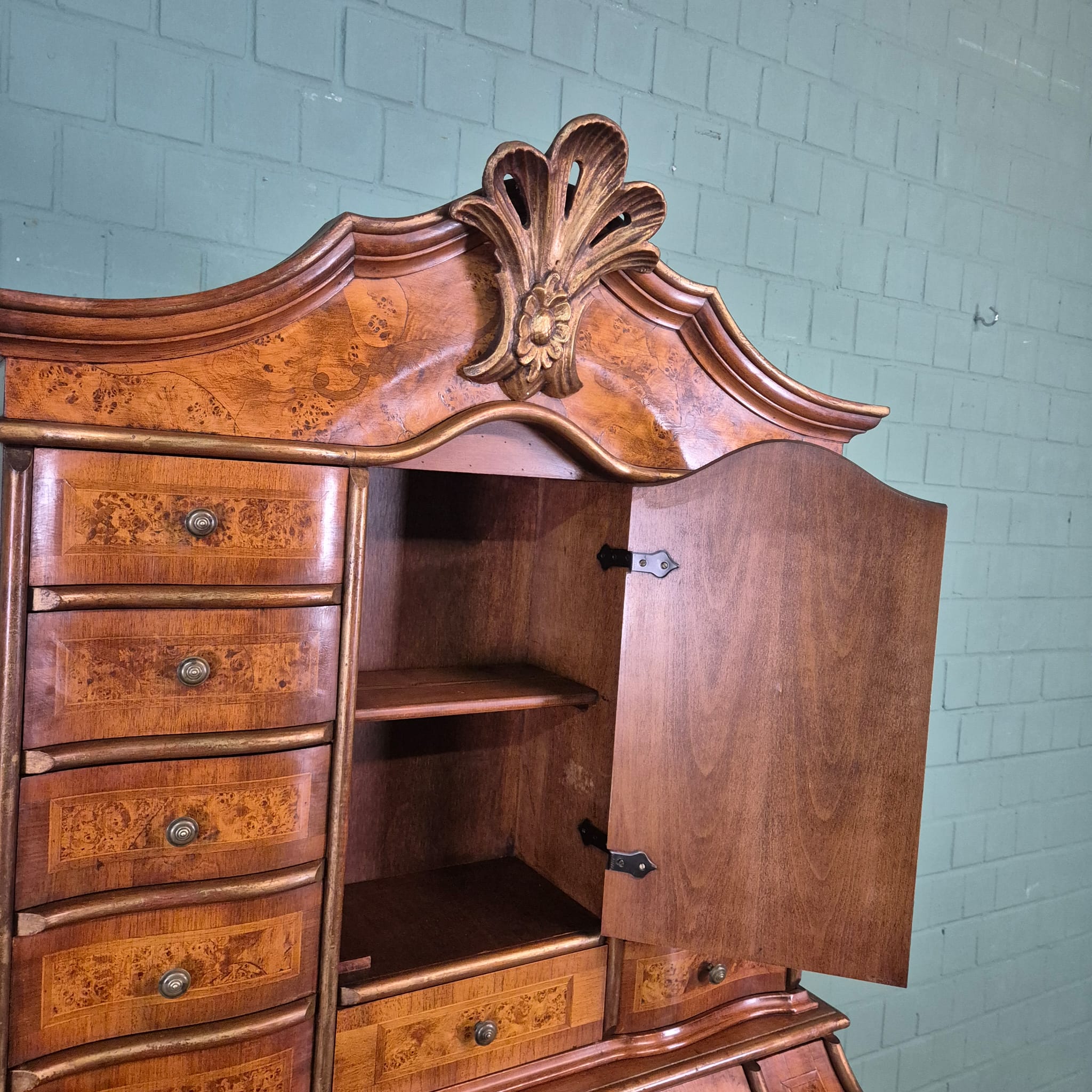 Tabernakel Sekretär Tabernakelsekretär Neubarock Nussbaum – Bild 19