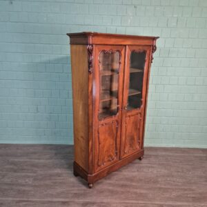 Vitrine Geschirrschrank Biedermeier 1860 Mahagoni