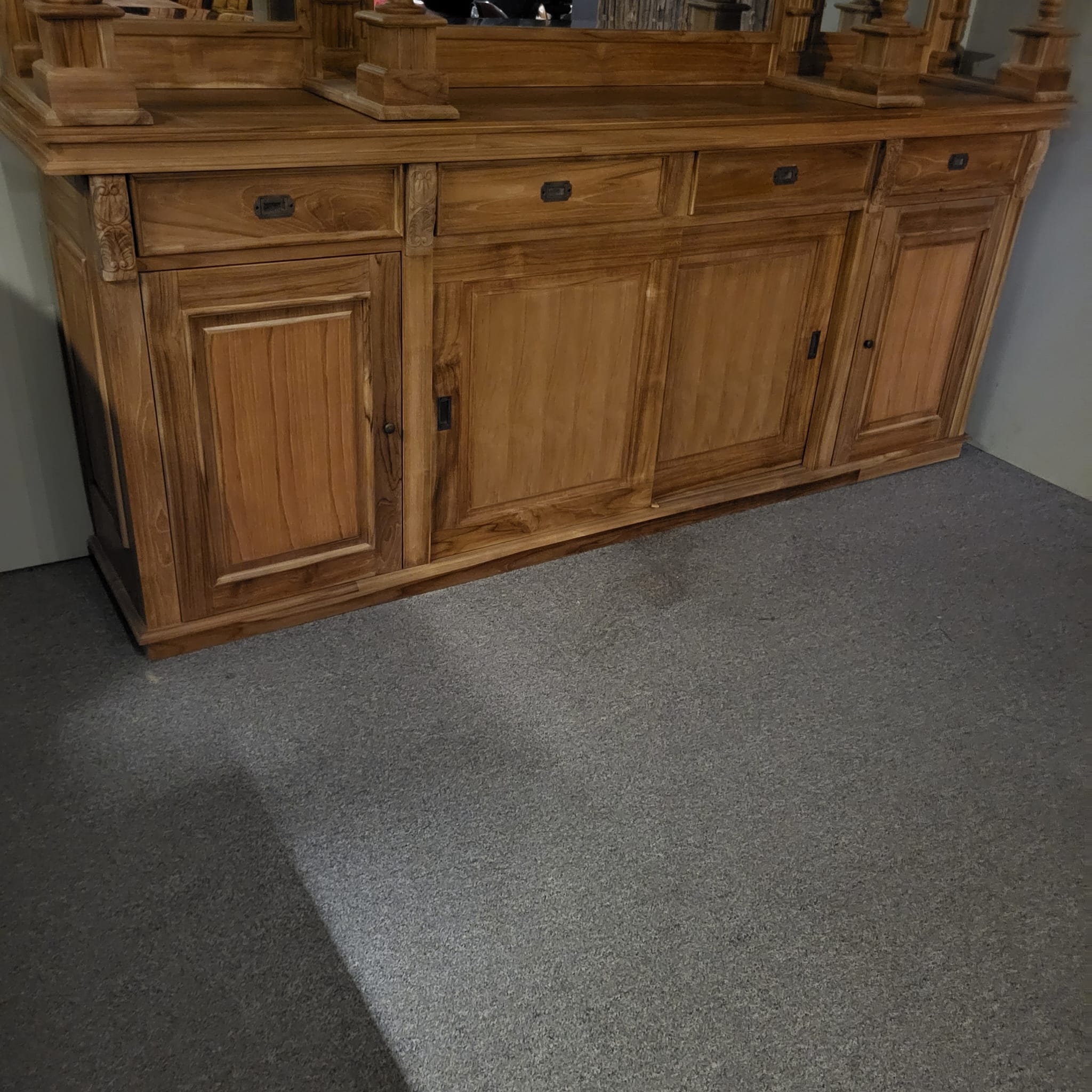 Englische Bar Theke Teakholz 2,70 m – Bild 11