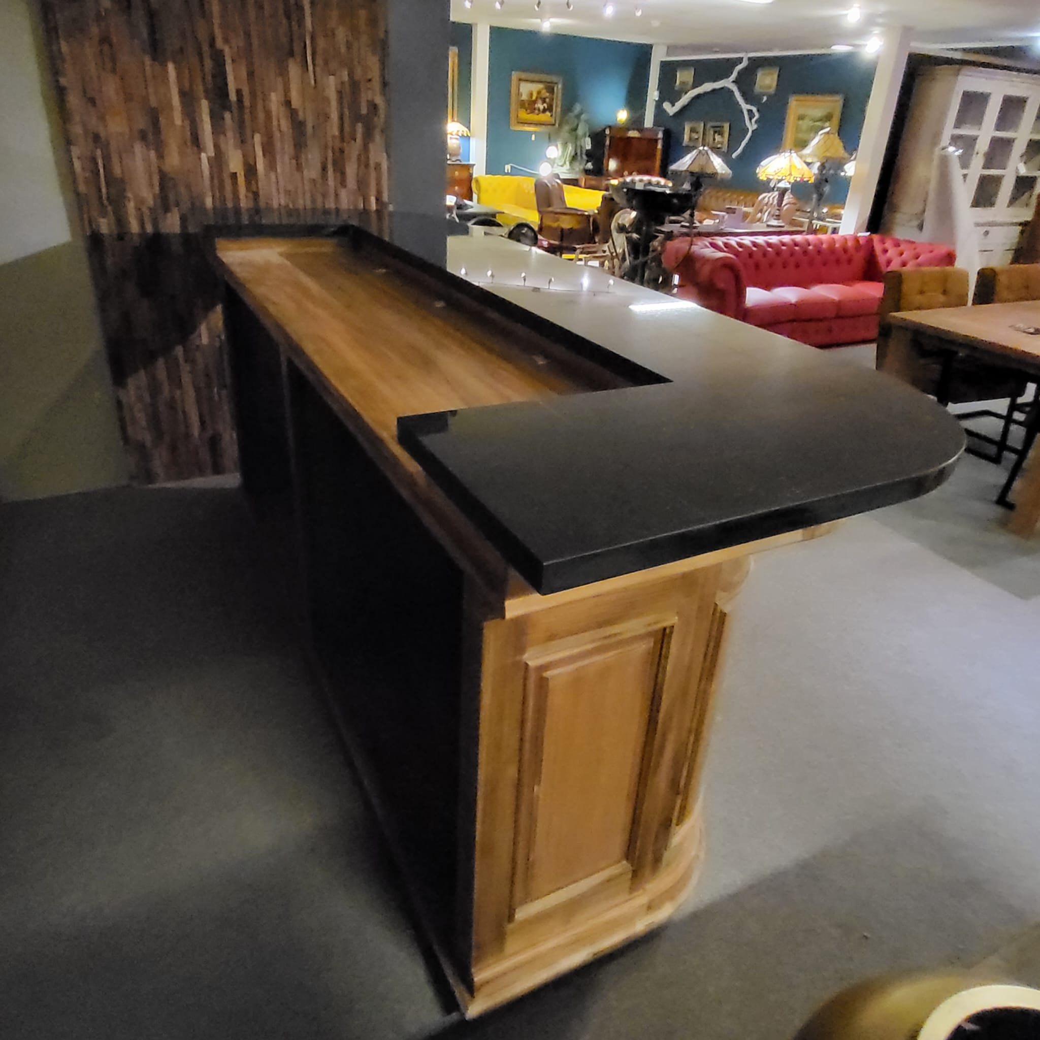 Englische Bar Theke Teakholz 2,70 m – Bild 21