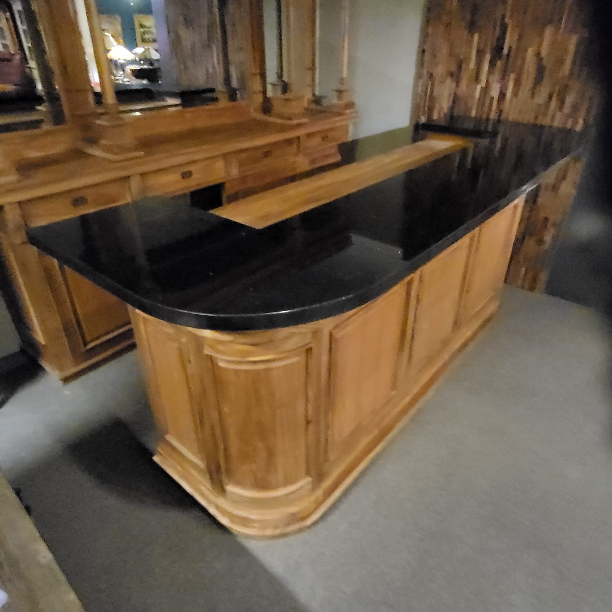 Englische Bar Theke Teakholz 2,70 m – Bild 18