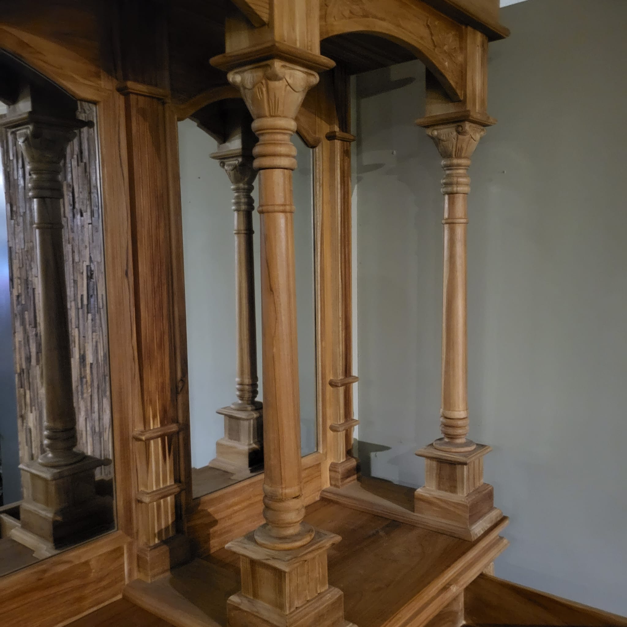 Englische Bar Theke Teakholz 2,70 m – Bild 10