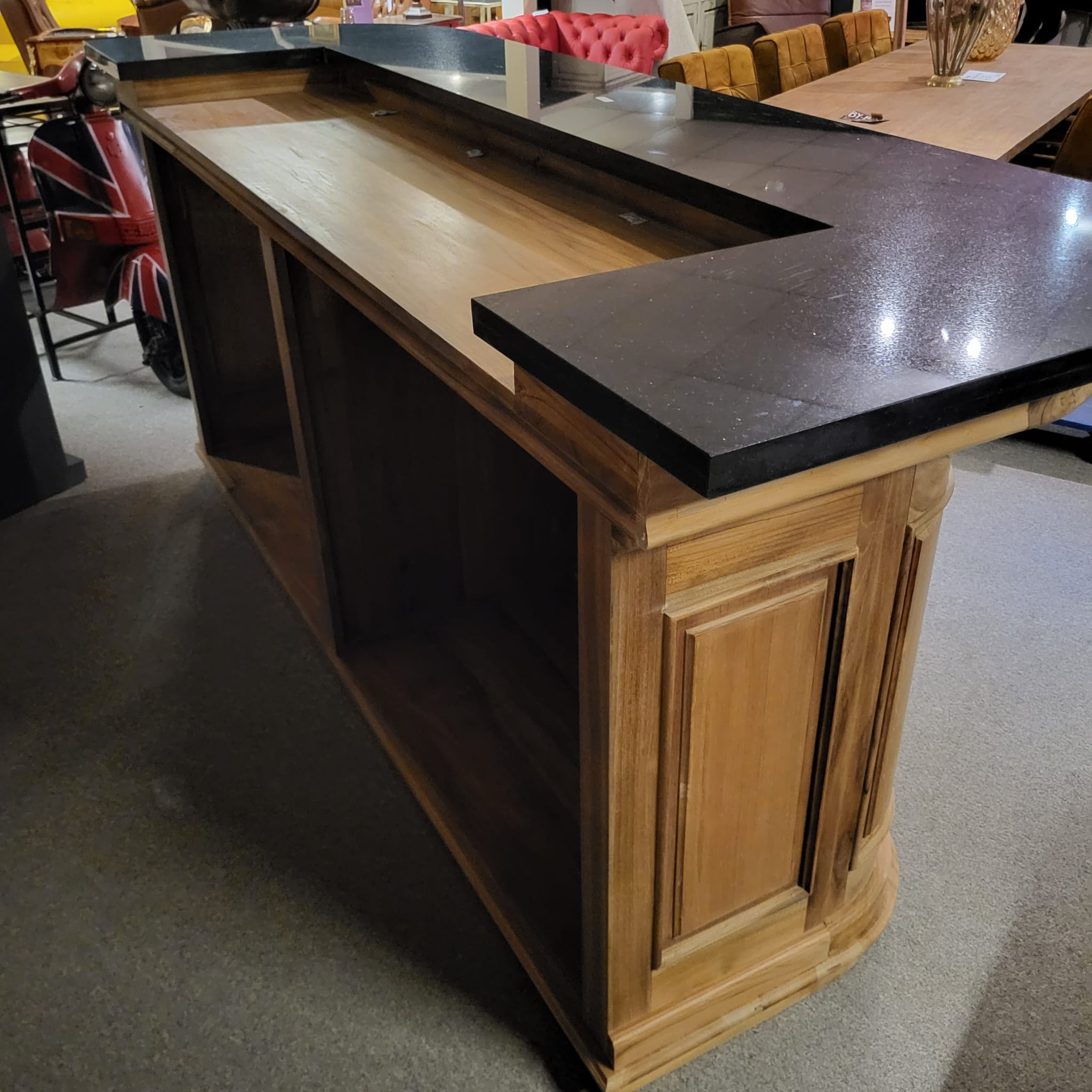 Englische Bar Theke Teakholz 2,70 m – Bild 22