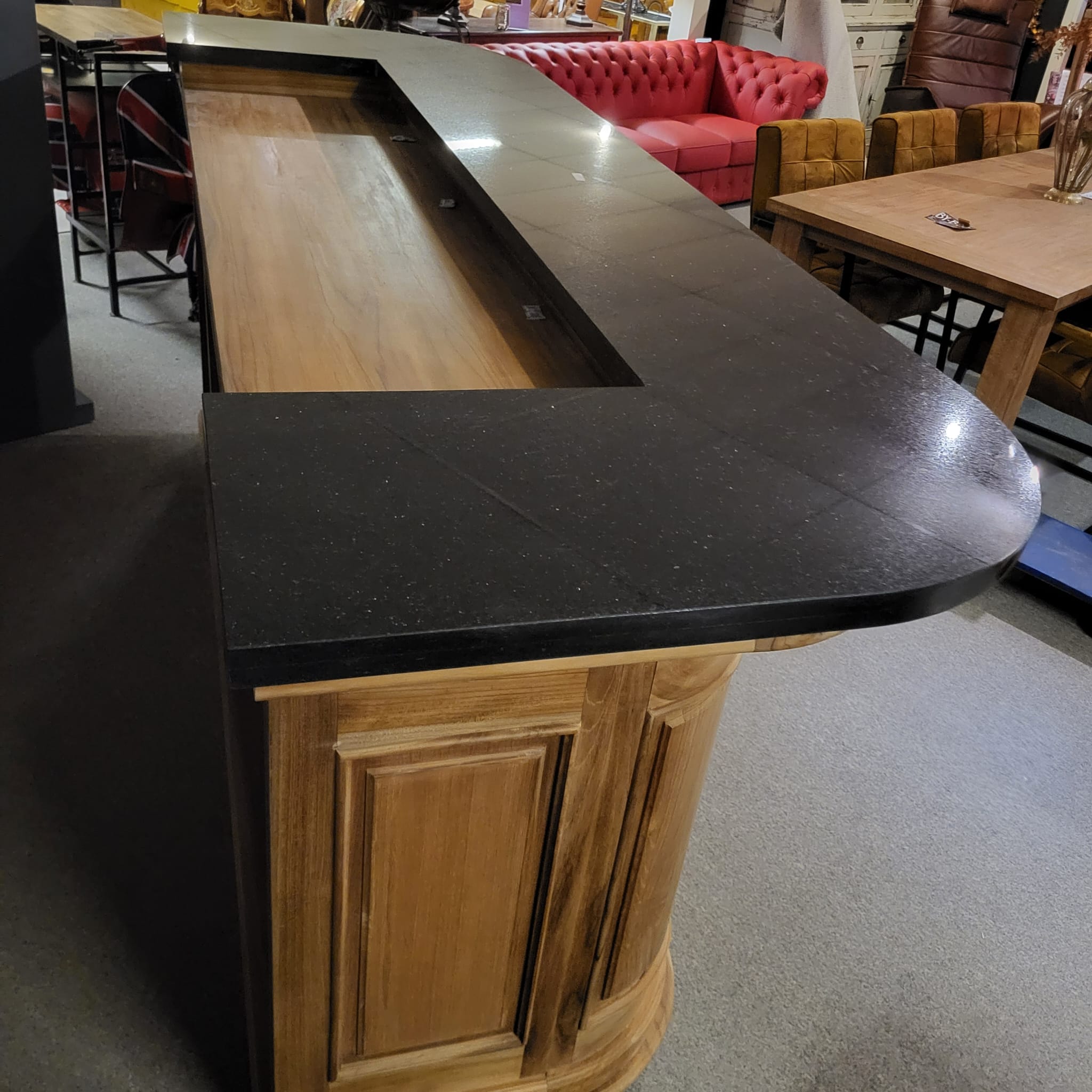 Englische Bar Theke Teakholz 2,70 m – Bild 24