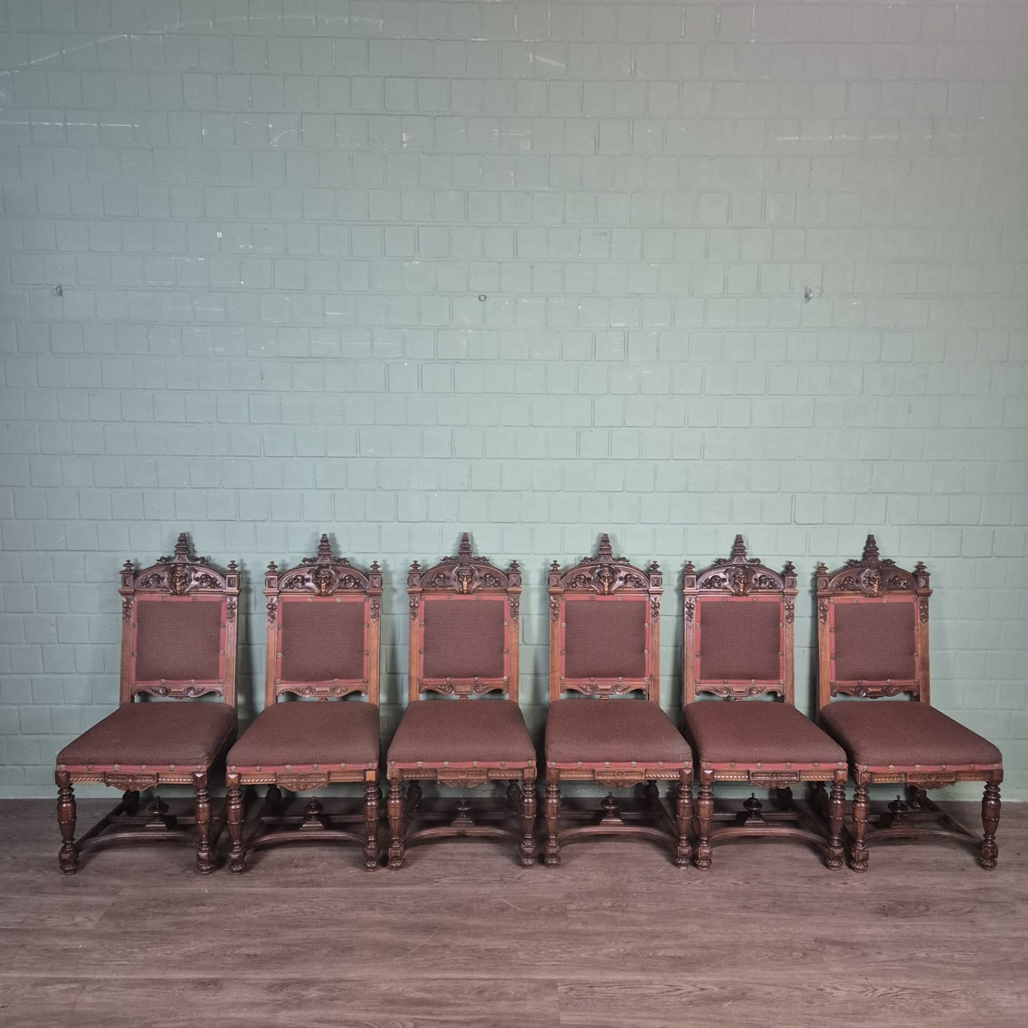 Stühle Set Stuhl Gründerzeit 1880 Nussbaum – Bild 3