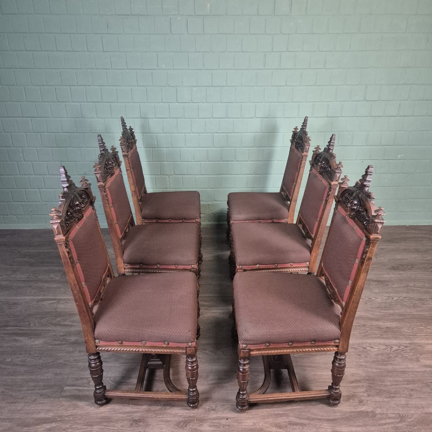 Stühle Set Stuhl Gründerzeit 1880 Nussbaum – Bild 4