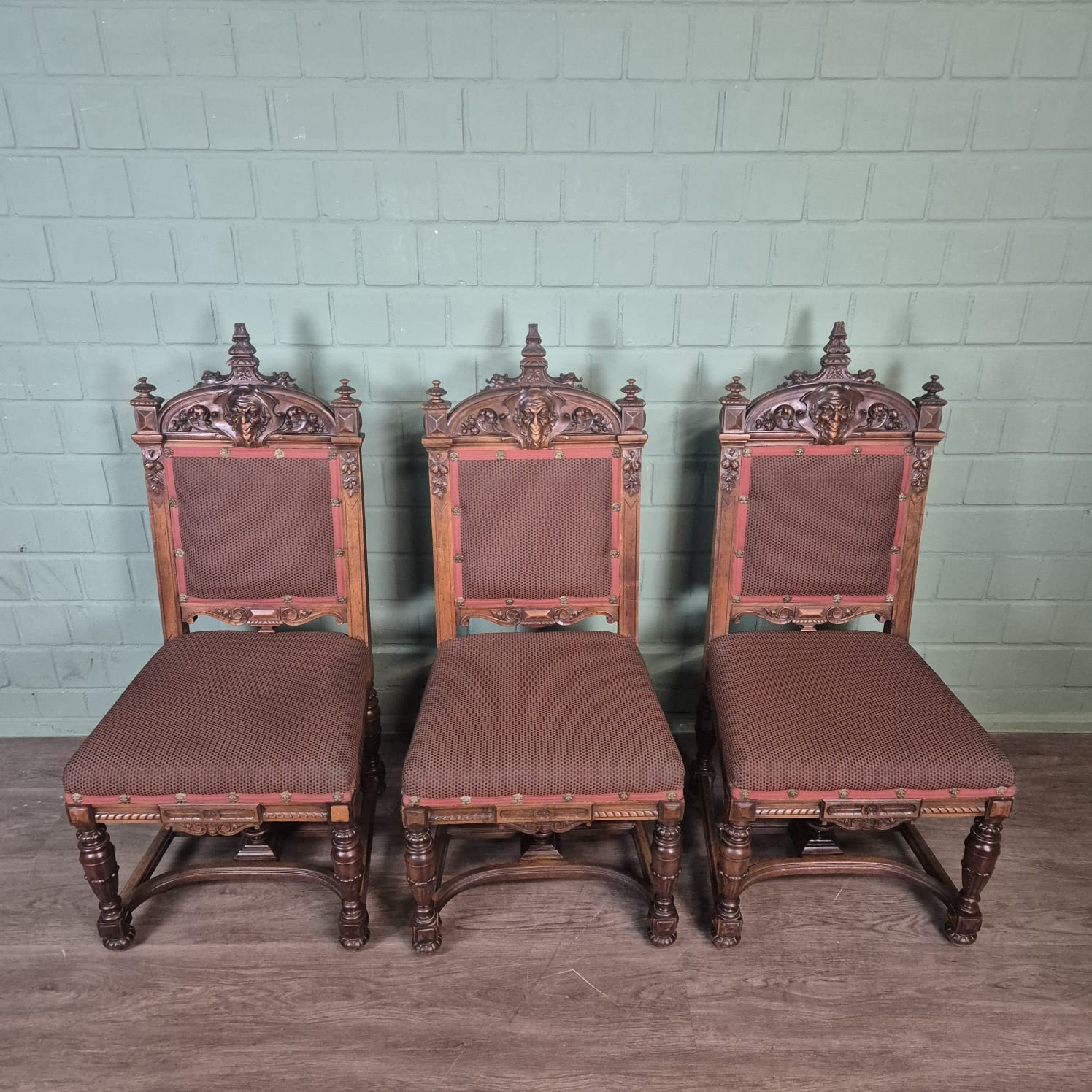 Stühle Set Stuhl Gründerzeit 1880 Nussbaum – Bild 9