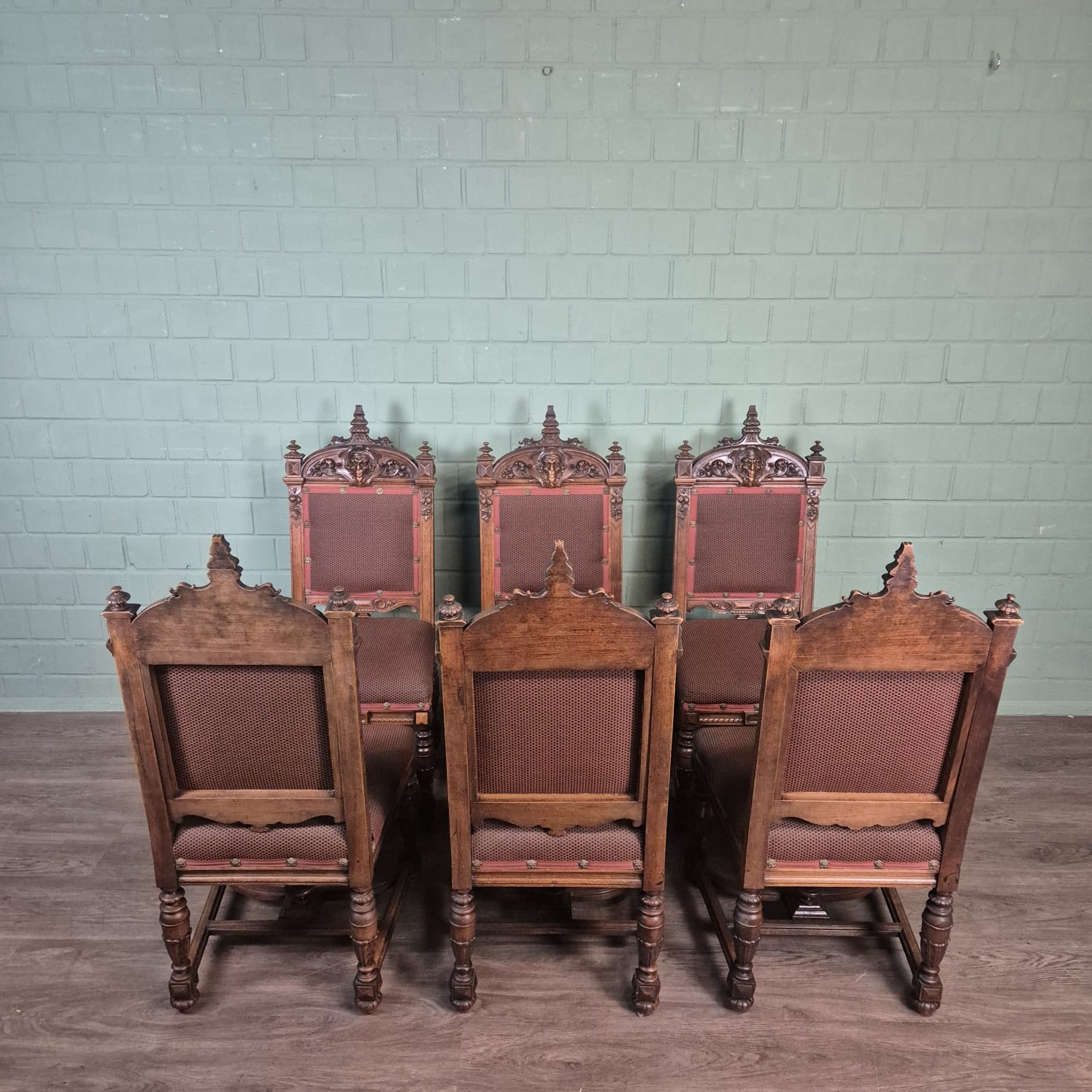 Stühle Set Stuhl Gründerzeit 1880 Nussbaum – Bild 8