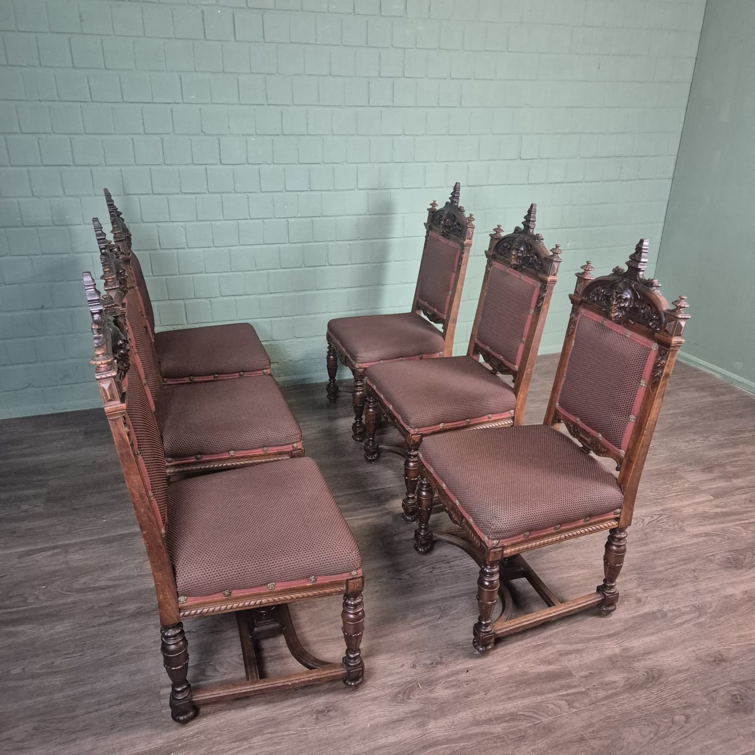 Stühle Set Stuhl Gründerzeit 1880 Nussbaum – Bild 6