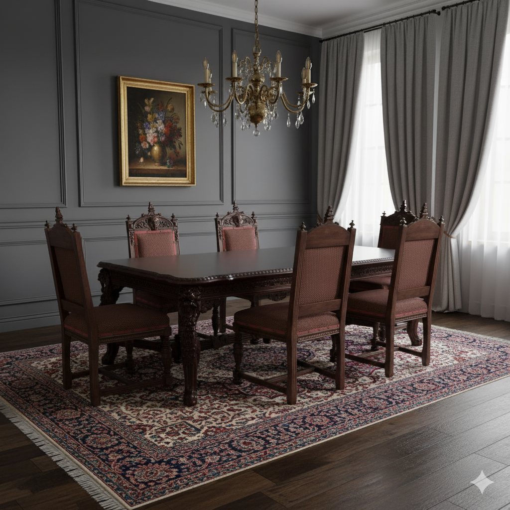 Stühle Set Stuhl Gründerzeit 1880 Nussbaum – Bild 2