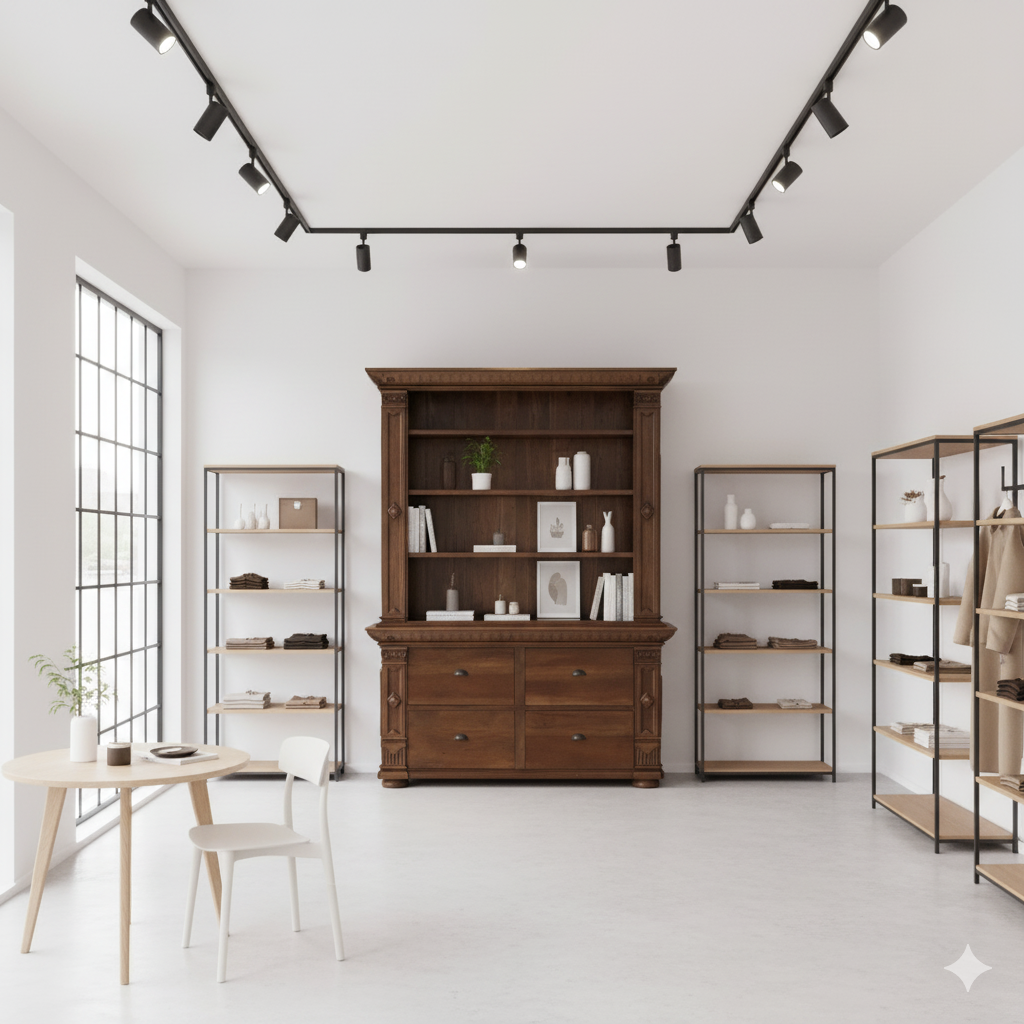 Ladenregal Anna Teakholz 1,70 m – Bild 2