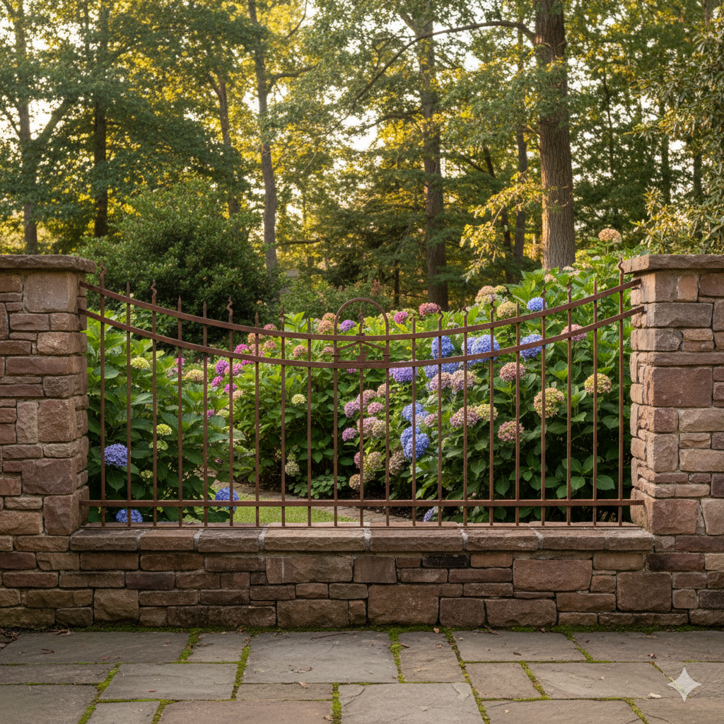 Zaunelement Zaun Gartenzaun 3,05 m Antik – Bild 2