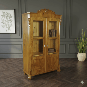 Vitrine Geschirrschrank Louis Philippe 1860 Esche