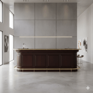 Englische Bar Theke Tresen Mahagoni 3,60 m