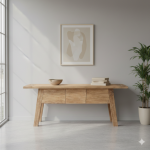 Wandtisch Sideboard Teakholz 1,40 m