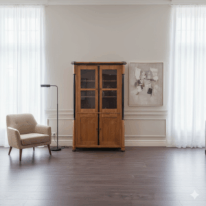 Vitrine Bücherschrank Biedermeier 1840 Kirschbaum