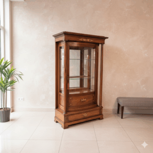 Vitrine Geschirrschrank Empirestil 1900 Mahagoni