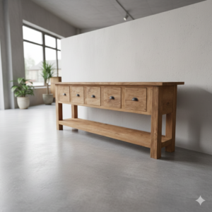 Wandtisch Sideboard Teakholz 2,00 m