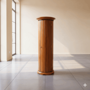 Trommelschrank Beistellschrank Art déco 1920 Nussbaum