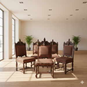 6 Stühle Set Stuhl Gründerzeit 1880 Nussbaum