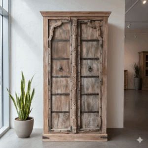 Schrank Teakholz Shabby-Chic 1,08 m