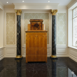 Hut-Sekretär Empire 1800 Birke