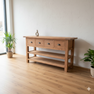 Wandtisch Sideboard Teakholz 1,40 m