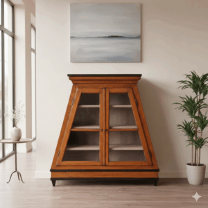 Konische Aufsatzvitrine Vitrine Empire 1790 Kirschbaum