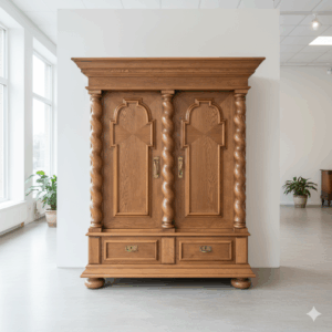 Kleiderschrank Dielenschrank Neubarock 1900 Eiche