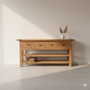 Wandtisch Sideboard Teakholz 1,50 m