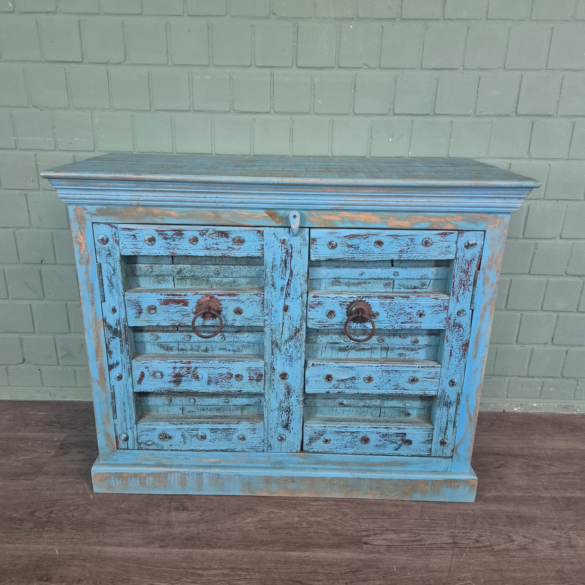 Sideboard Anrichte Teakholz 1,14 m – Bild 3