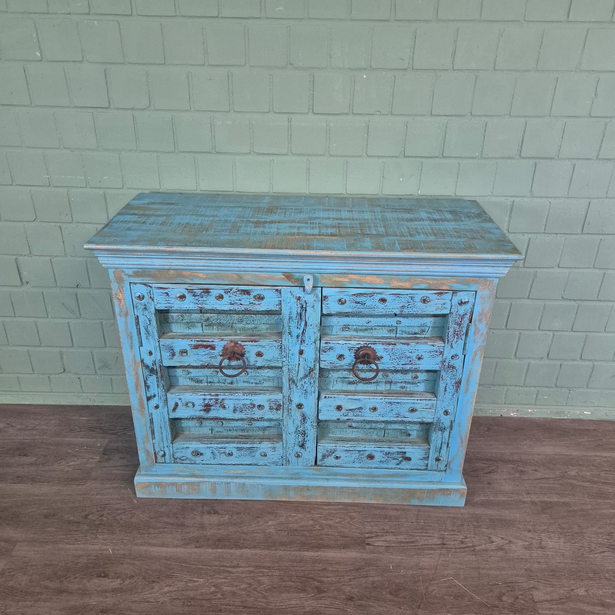 Sideboard Anrichte Teakholz 1,14 m – Bild 4