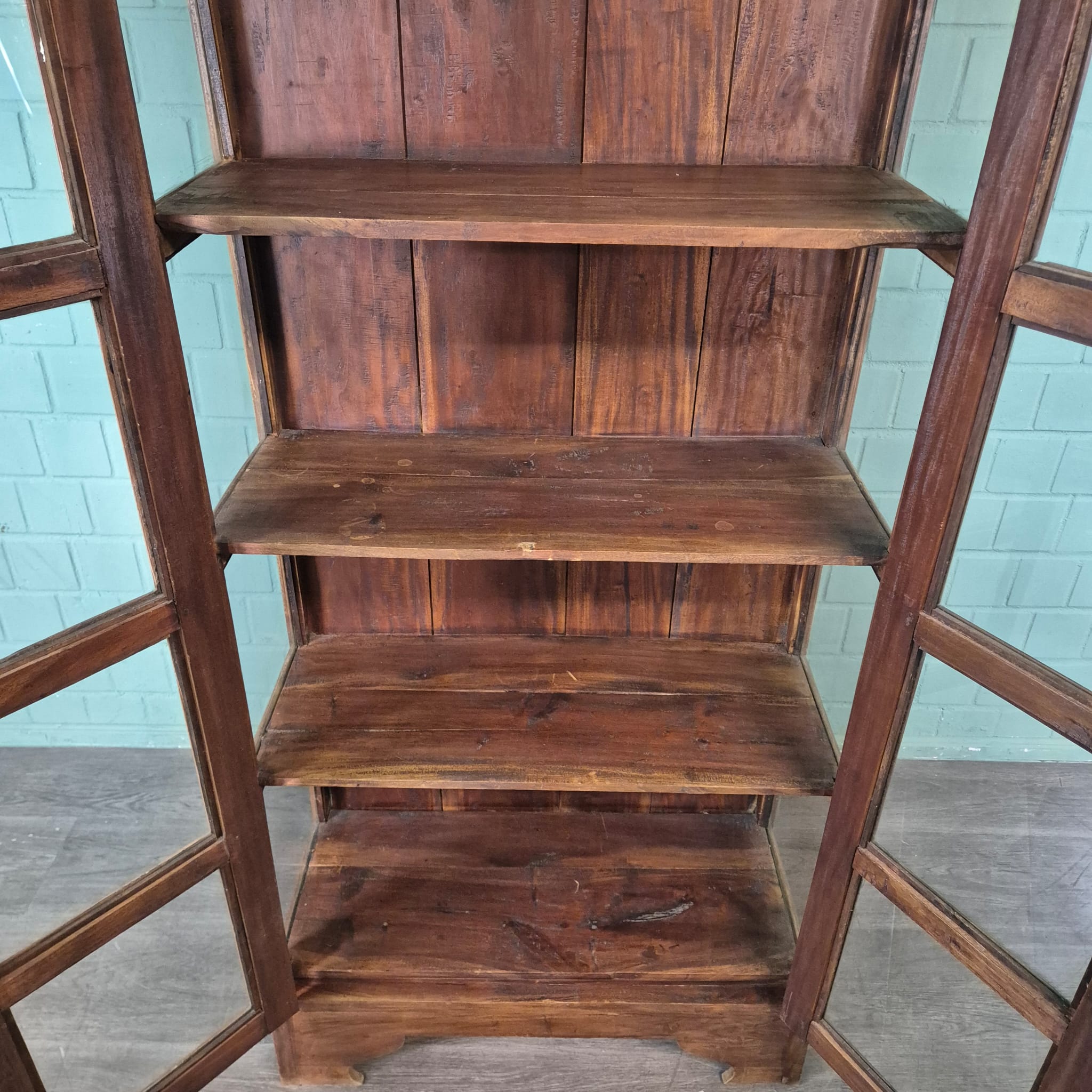 Vitrine Schaukasten Teakholz 0,80 m – Bild 12