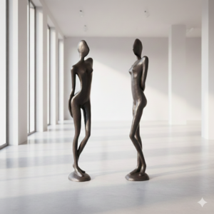 Skulpturen-Set Dekoration Frauen 1,80 m Bronze